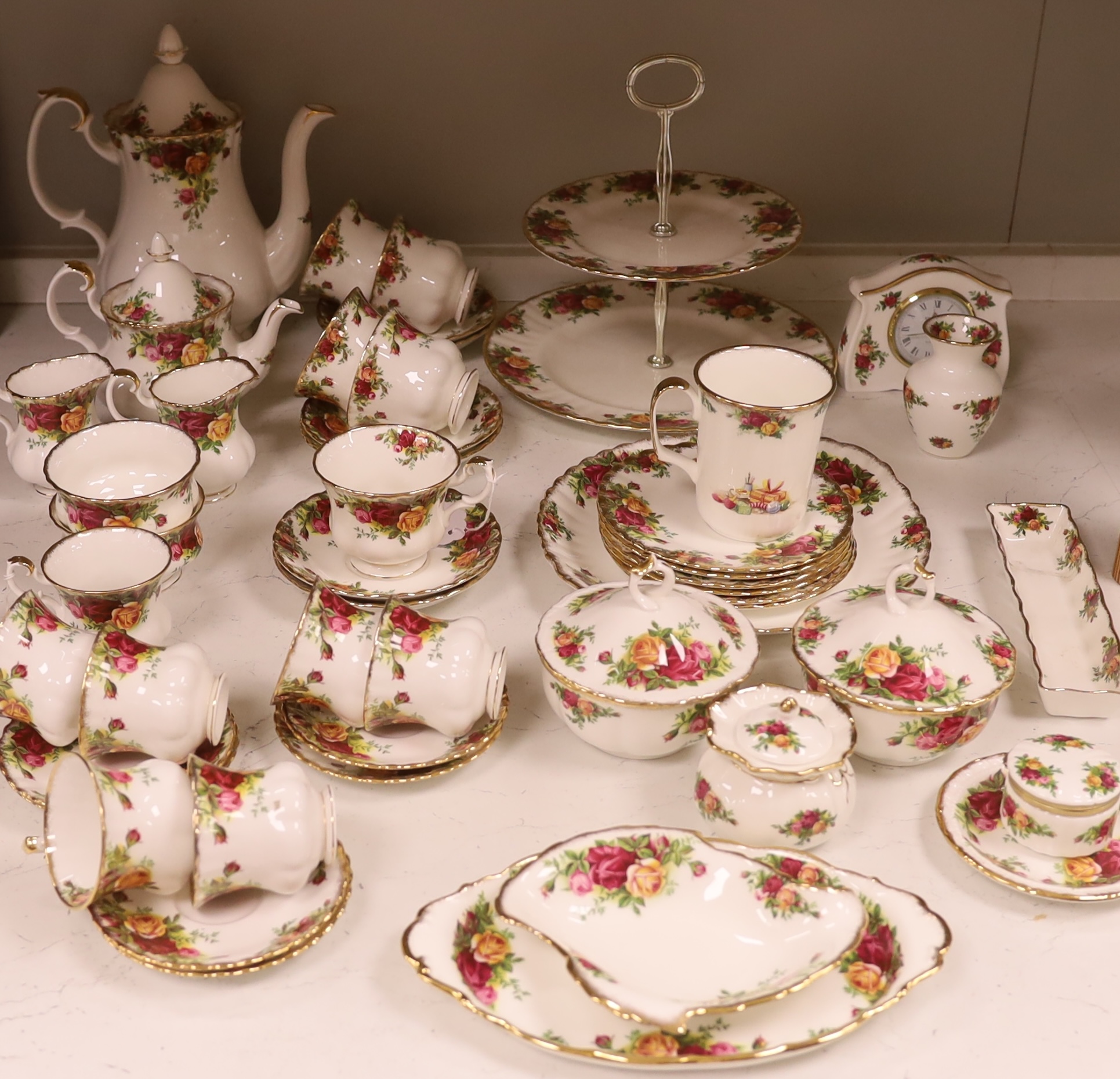 A Royal Albert Old Country Roses part tea and coffee service